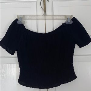 Off the shoulder sinched top
